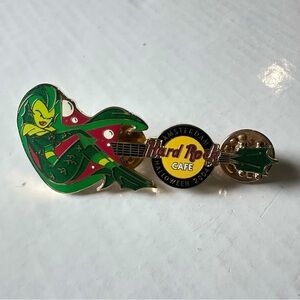 Hard Rock Cafe Amsterdam Guitar Pin Badge Collectible Memorabilia